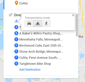 Google Maps is such a useful learning tool for end products for project-based learning. This is an example of a tour created for a trip on Google Maps that utilizes the different options for transportation. See Experiential Learning Depot for more details. 