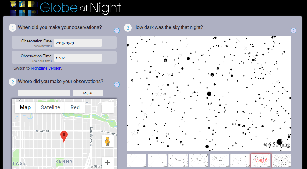 20 Citizen Science Projects for Students of All Ages by Experiential Learning Depot - this is a photo of the citizen science program, Globe at Night.