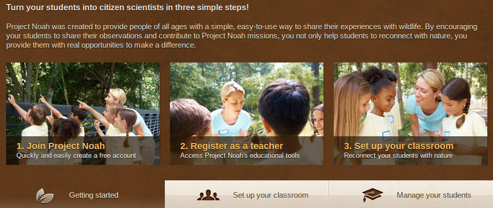 20 Citizen Science Projects for Students of All Ages by Experiential Learning Depot - this is a photo of the citizen science program, Project Noah.