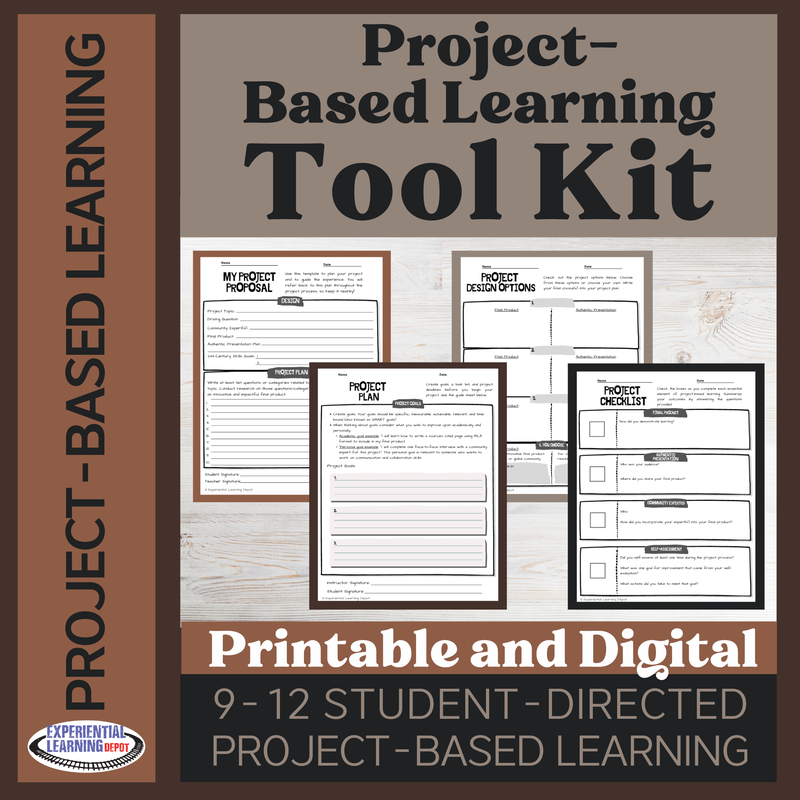 Project-based learning tool kit to help guide students through self-directed high school project-based learning lesson plans.