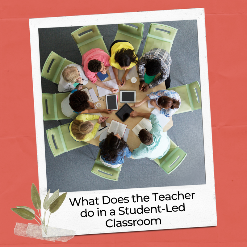 What does the teacher do in a student-directed learning space blog post