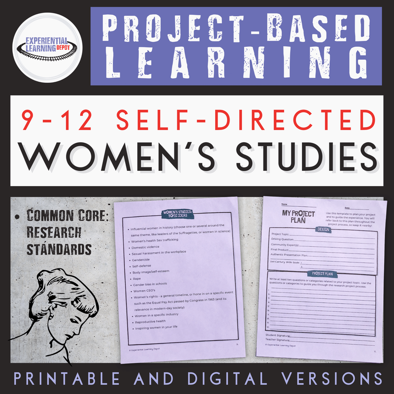 Student templates for women's history project based learning experiences