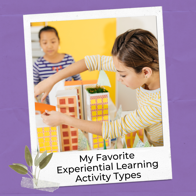Favorite experiential learning activity types as worksheet alternatives. Blog post.